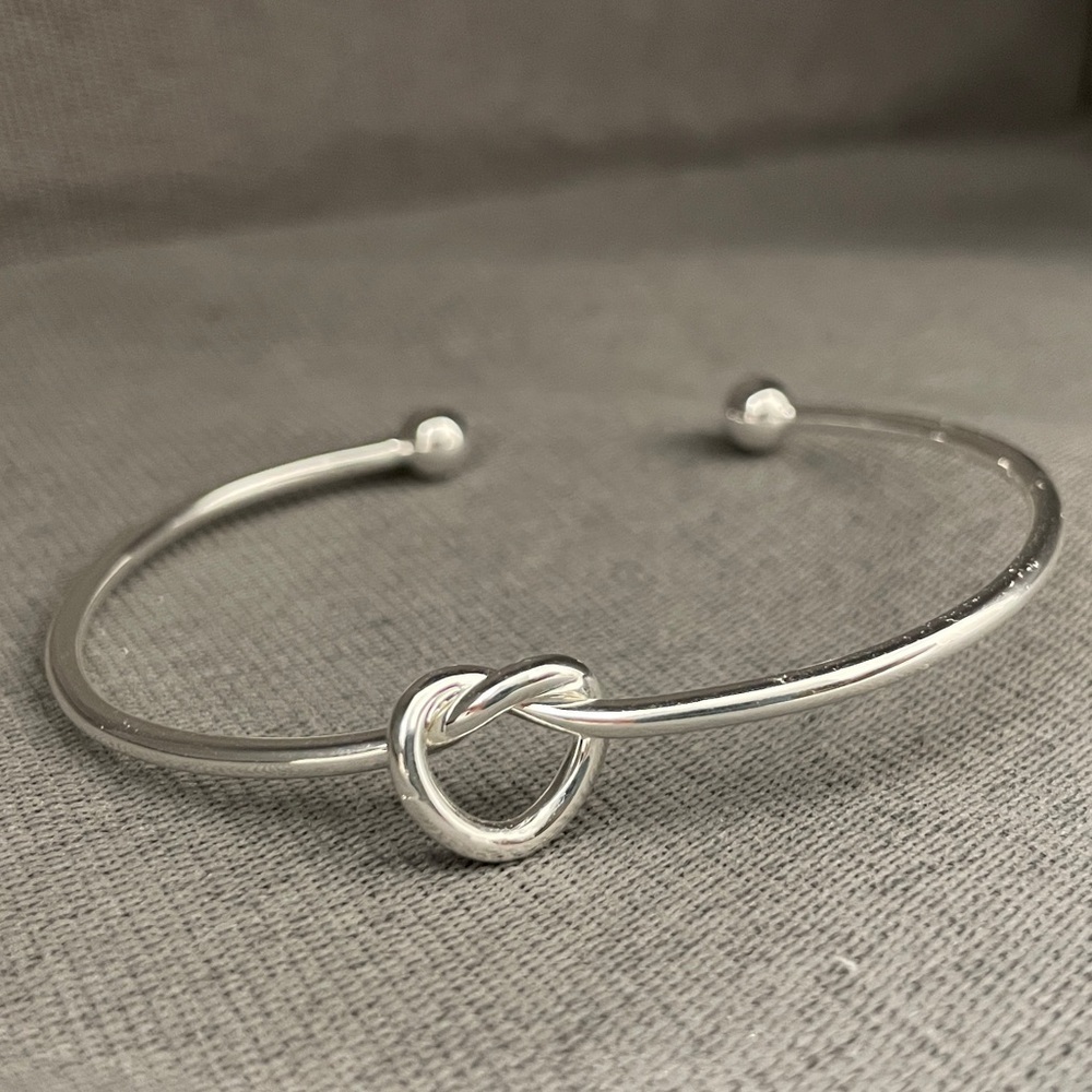 Infinity love knot bangle bracelet.